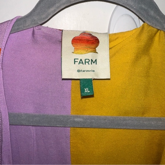 Farm Rio Tropical Mixed Beaks & Bananas Maxi Wrap Dress Size XL Multicolored - Picture 5 of 16